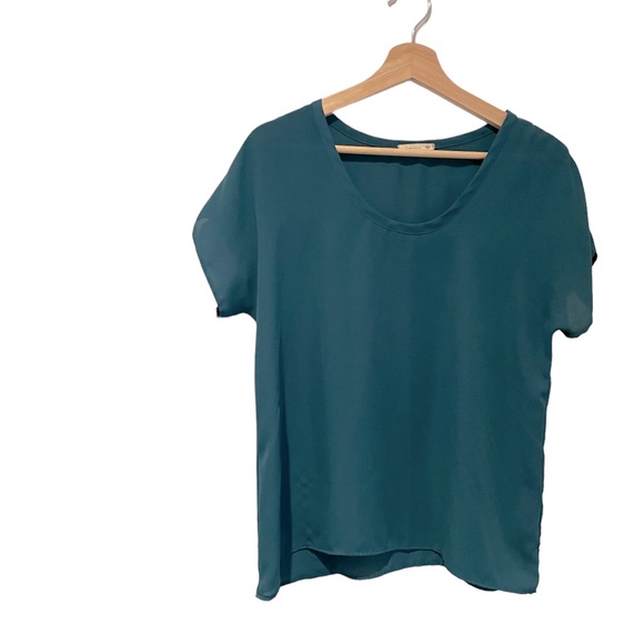 Teal Oversized Blouse Soprano Brand Size Small - Picture 4 of 5